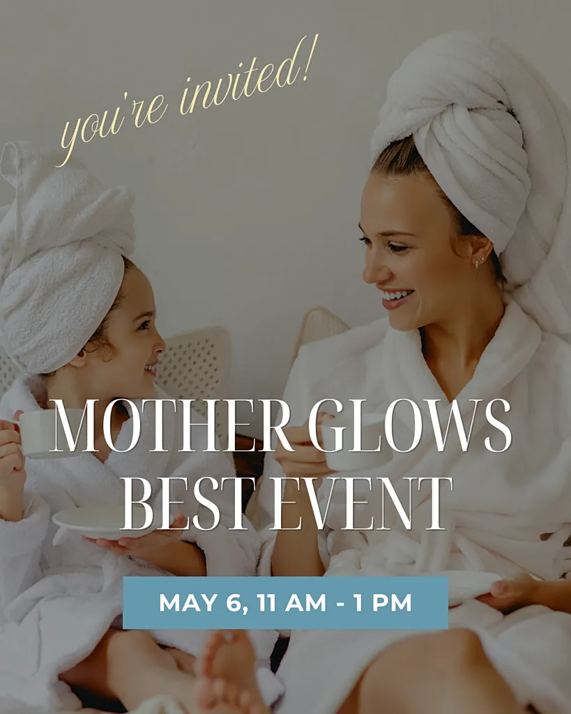 Mother-daughter spa event invitation.