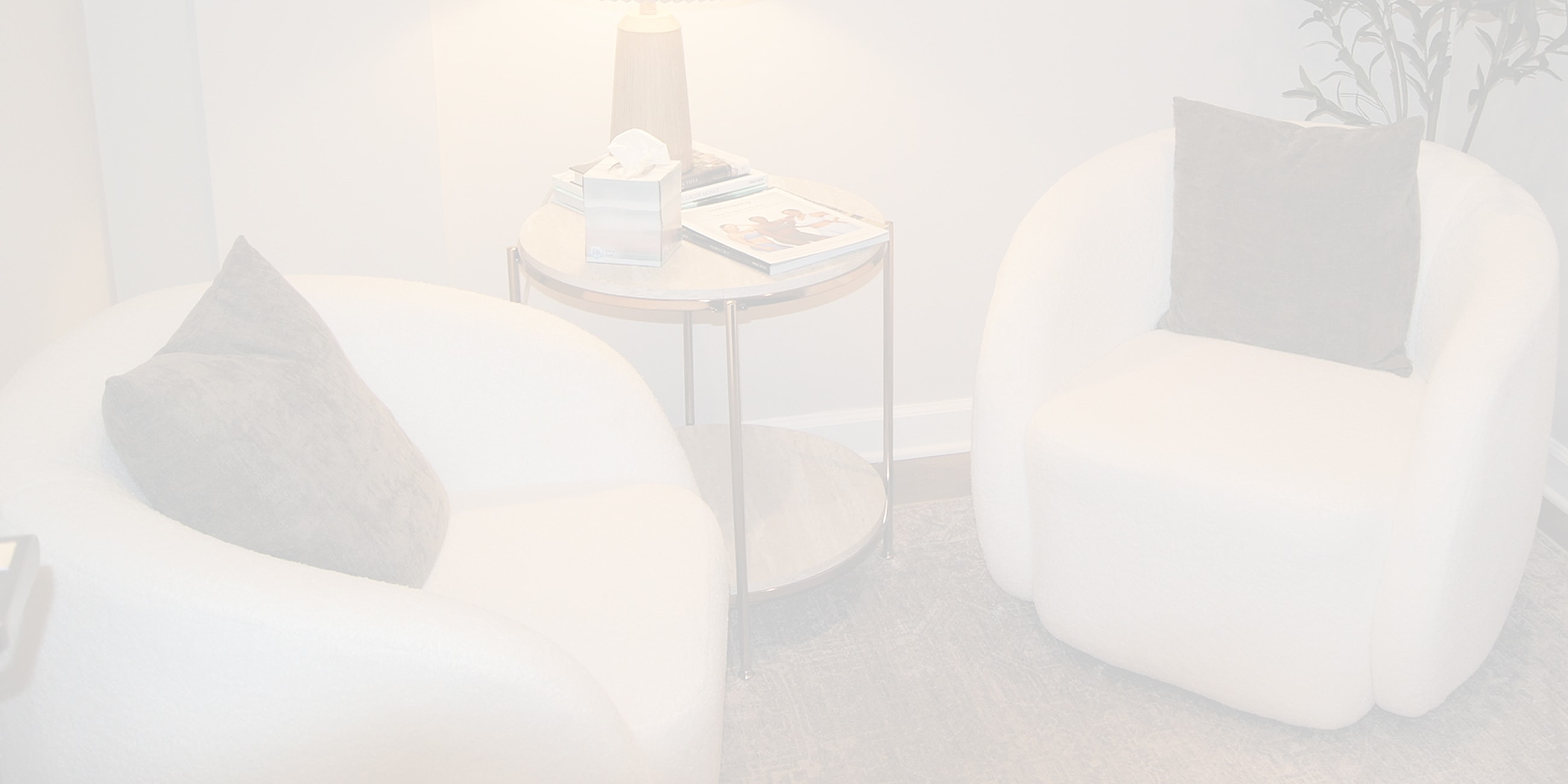 Cozy sitting area with modern furniture.