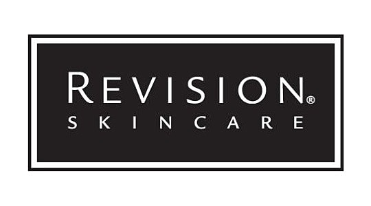 Revision Skincare logo on black background