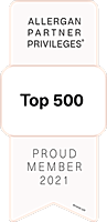 Allergan Top 500 Partner Member 2021 badge
