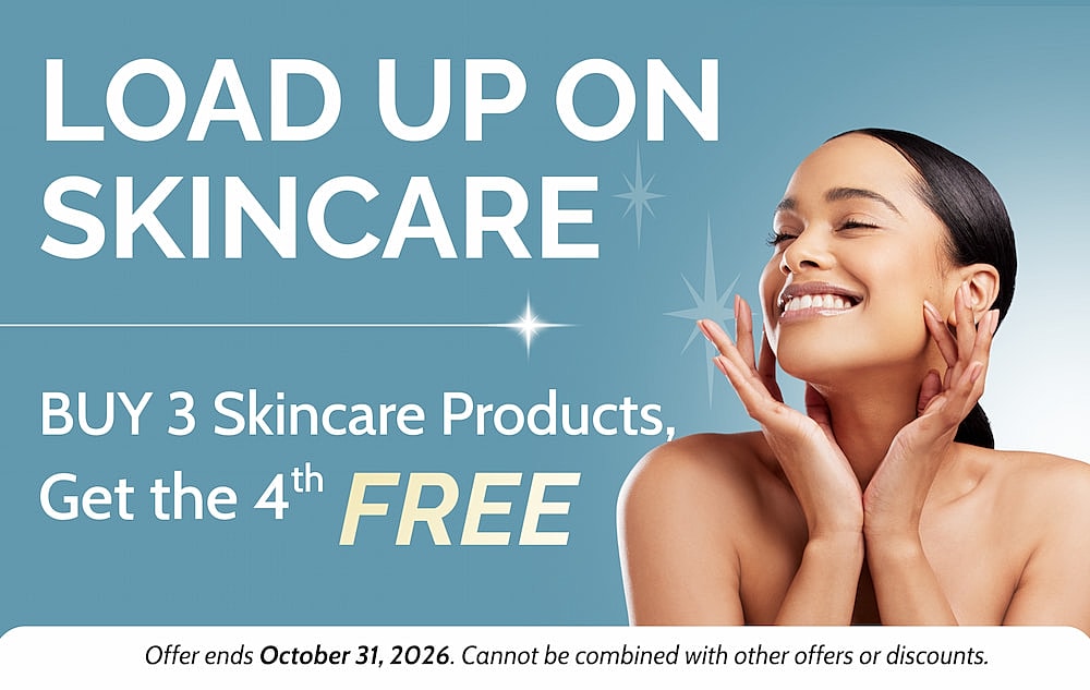 Skincare promotion: Buy 3, get 4th free